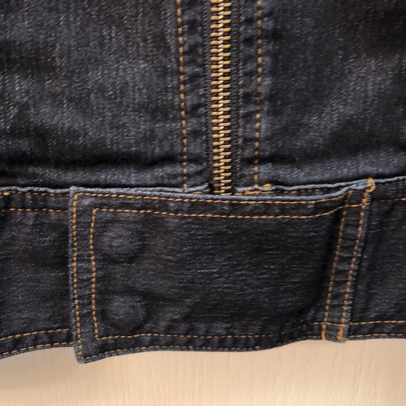 Stretch Denim Bomber Jacket - Picture 6 of 8